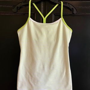 Lululemon Antidote & White Power Y Tank, size 6